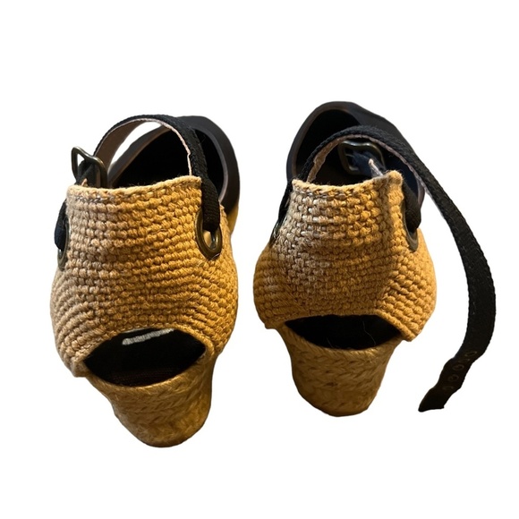 VISCATA Gava Canvas Wedge Handmade 2 ½” Heel Women's Sandals, Size 39/8 - Picture 7 of 14